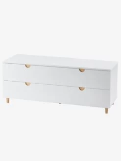 Commode 2 Tiroirs Sous Pente LIGNE SMILE Blanc - Vertbaudet