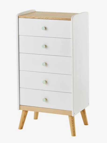 Commode Semainier Avec Poignées Personnalisables LIGNE CONFETTI Blanc - Vertbaudet