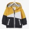 Coupe-vent à Capuche Tricolore Bébé Garçon Jaune - Vertbaudet