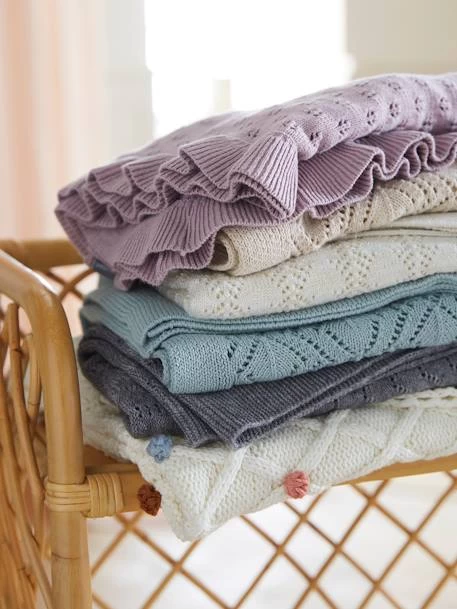 Couverture Bébé Pointelle Avec Lurex écru - Vertbaudet – Image 3