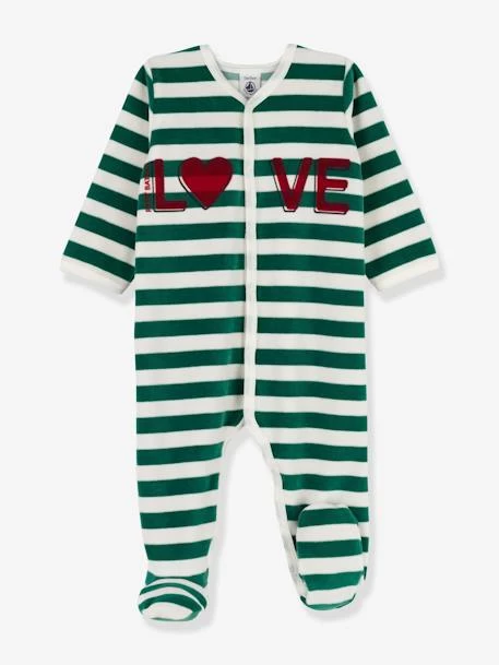 Dors-bien Bébé En Velours - PETIT BATEAU Vert - Petit Bateau