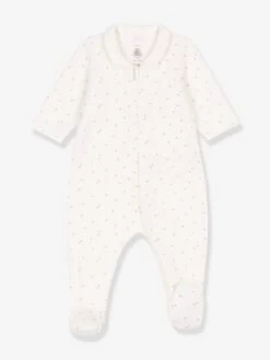 Dors-bien Zippé En Coton Bio PETIT BATEAU Blanc - Petit Bateau