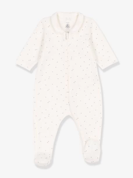 Dors-bien Zippé En Coton Bio PETIT BATEAU Blanc - Petit Bateau