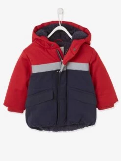 Doudoune Colorblock Bébé Garçon Rouge Foncer - Vertbaudet