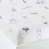 Drap Housse Bébé FORET MAGIQUE Blanc / Noir - Vertbaudet