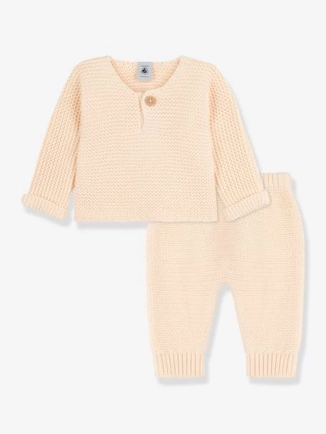 Ensemble 2 Pièces En Tricot Coton Bio PETIT BATEAU Blanc - Petit Bateau – Image 4