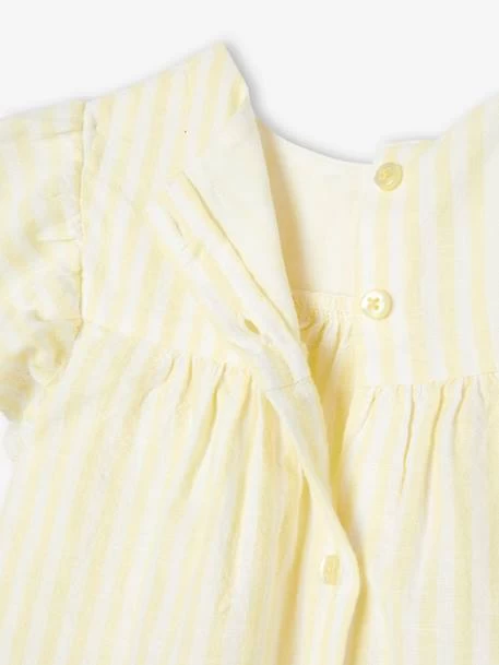 Ensemble 3 Pièces Bébé : Robe + Bloomer + Bandeau Jaune Pastel - Vertbaudet – Image 6