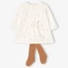 Ensemble Bébé 2 Pièces Robe Imprimée + Collant Beige - Vertbaudet