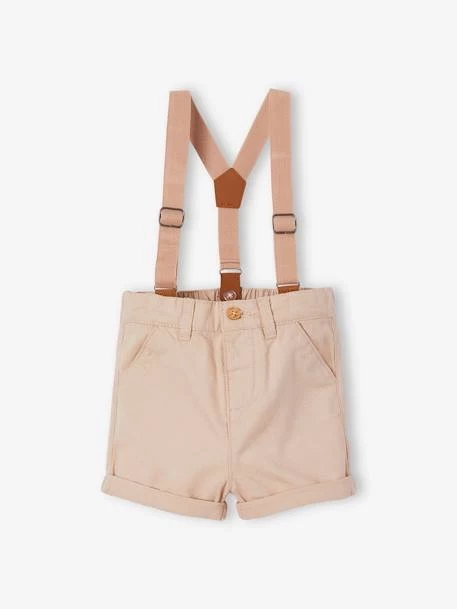 Ensemble Bébé Chemise Et Short à Bretelles Beige - Vertbaudet – Image 2