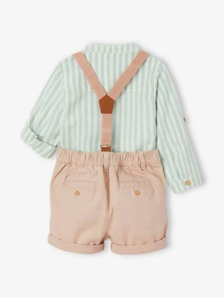 Ensemble Bébé Chemise Et Short à Bretelles Beige - Vertbaudet – Image 4