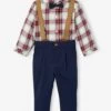 Ensemble Bébé Chemise + Pantalon à Bretelles + Noeud Papillon écru - Vertbaudet