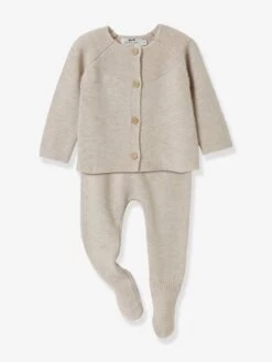 Ensemble Bébé En Tricot CYRILLUS Gris Chiné - Cyrillus