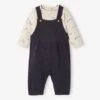 Ensemble Bébé : Salopette Et Body Naissance Anthracite - Vertbaudet
