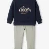 Ensemble Bébé Sweat En Molleton + Pantalon En Sergé Encre - Vertbaudet