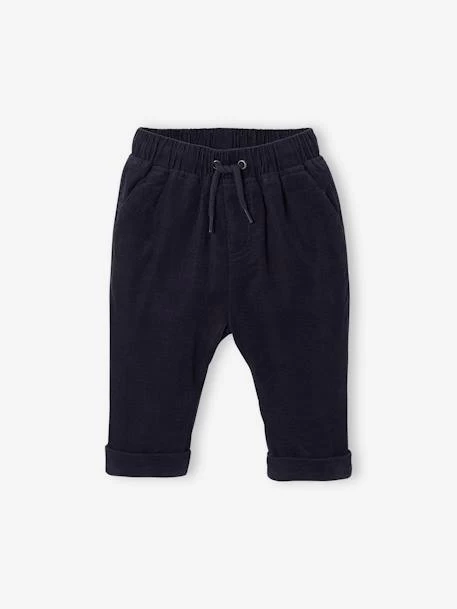 Ensemble Bébé Sweat + Pantalon En Velours Chocolat Rayé - Vertbaudet – Image 3