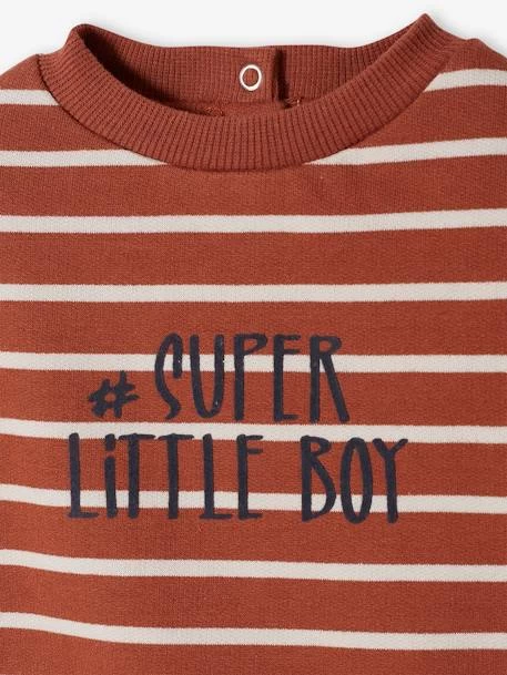 Ensemble Bébé Sweat + Pantalon En Velours Chocolat Rayé - Vertbaudet – Image 5