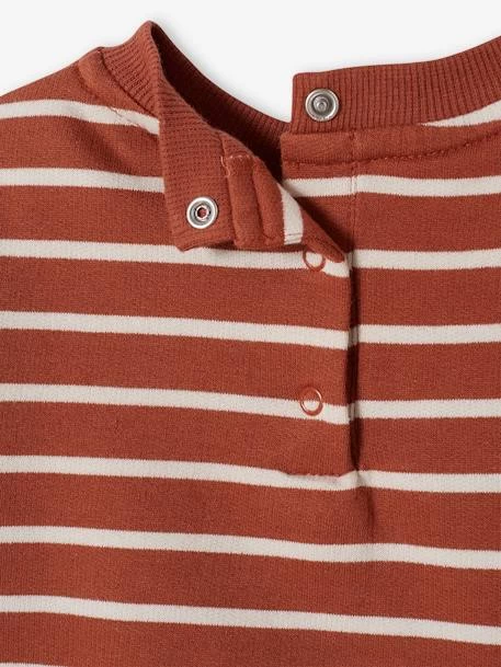 Ensemble Bébé Sweat + Pantalon En Velours Chocolat Rayé - Vertbaudet – Image 6