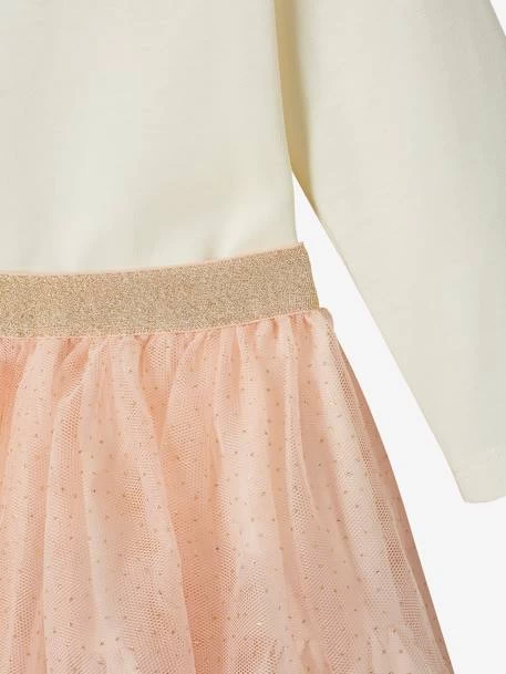 Ensemble Bébé T-shirt à Collerette Et Jupe En Tulle écru - Vertbaudet – Image 4