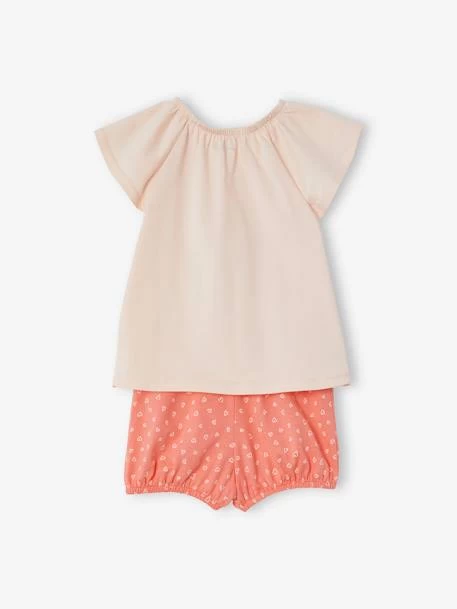 Ensemble Bébé T-shirt + Short Rose Clair - Vertbaudet – Image 4
