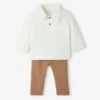 Ensemble Chemise Et Pantalon Rayé Bébé De Cérémonie Ivoire - Vertbaudet