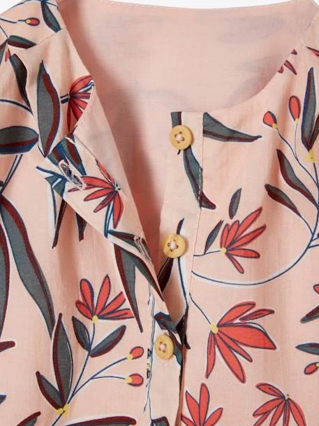 Ensemble Combinaison Et Bandeau Bébé Fille En Voile De Coton Imprimé Fleurs Rose Poudré - Vertbaudet – Image 6