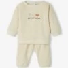 Ensemble En éponge Bébé Sweat Et Pantalon écru - Vertbaudet