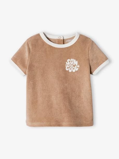 Ensemble En éponge Bébé T-shirt + Short Taupe - Vertbaudet – Image 4