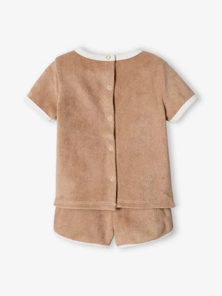 Ensemble En éponge Bébé T-shirt + Short Taupe - Vertbaudet – Image 6