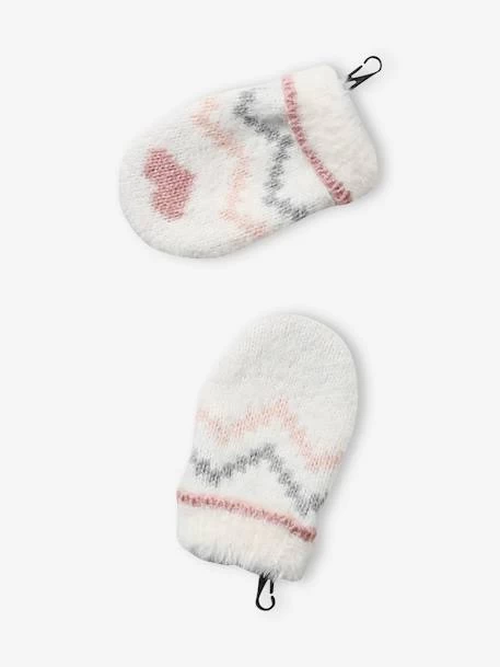 Ensemble En Maille Jacquard Bonnet + Snood + Moufles Bébé Fille écru - Vertbaudet – Image 4