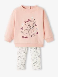 Ensemble Fille 2 Pièces Disney® Bambi Rose Clair Uni Avec Decor - Disney