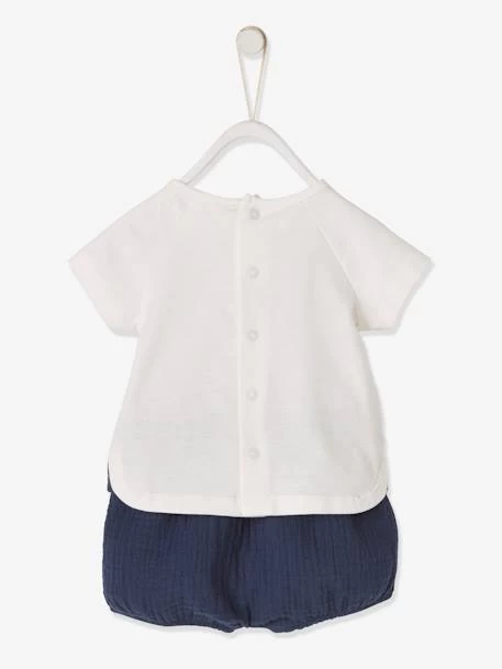 Ensemble Naissance T-shirt Et Short De Cérémonie Bébé Marron - Vertbaudet – Image 5