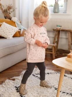 Ensemble Robe + Legging Bébé Personnalisable Rose Imprimé - Vertbaudet