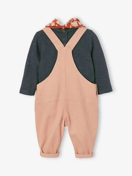 Ensemble Salopette, T-shirt Et Bandana Bébé Beige - Vertbaudet – Image 6