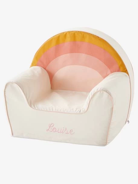 Fauteuil En Mousse Personnalisable Arc-en-ciel Blanc - Vertbaudet