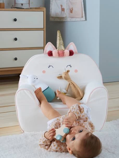 Fauteuil En Mousse Personnalisable Licorne Blanc - Vertbaudet – Image 4