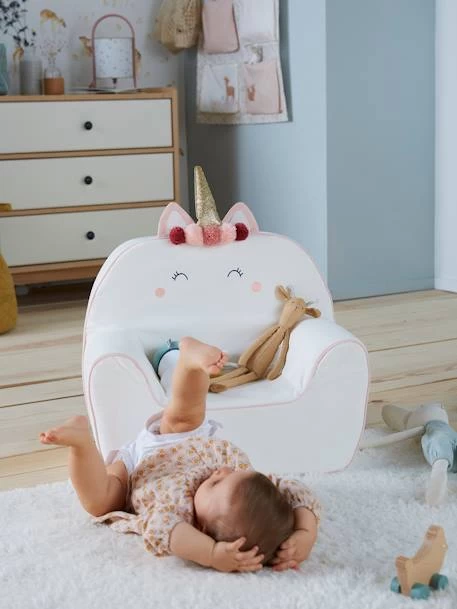 Fauteuil En Mousse Personnalisable Licorne Blanc - Vertbaudet – Image 6