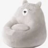 Fauteuil Ours Fausse Fourrure Gris Clair - Vertbaudet