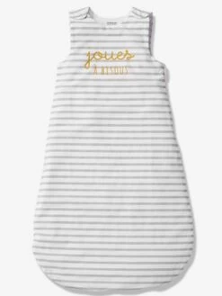 Gigoteuse Spécial été Sans Manches JOUES A BISOUS Rayure Grise - Vertbaudet