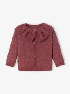 Gilet Avec Col Bébé Mauve - Vertbaudet