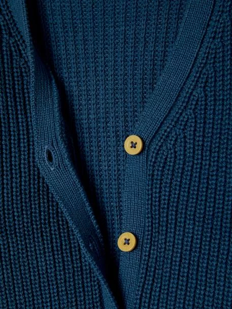 Gilet Col V Bébé En Maille Perlée Bleu - Vertbaudet – Image 3