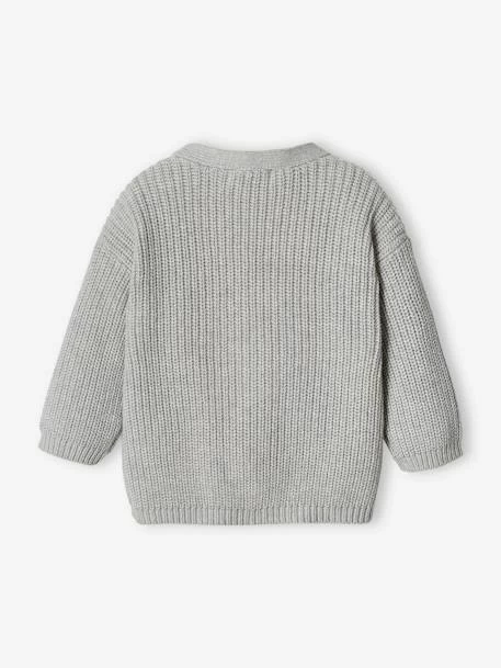 Gilet Col V Bébé En Maille Perlée Bleu - Vertbaudet – Image 6