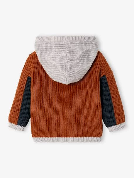 Gilet En Tricot Bébé Avec Capuche Rouille - Vertbaudet – Image 2
