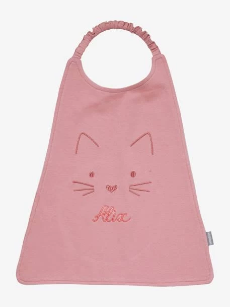 Grand Bavoir Brodé Animaux Rose Poudré/chat - Vertbaudet – Image 2