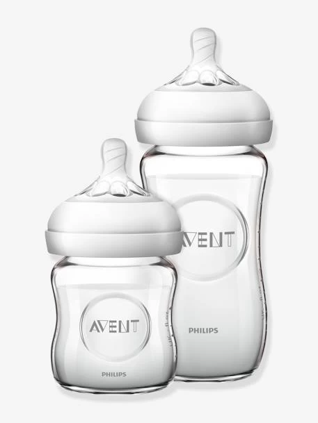 Kit Nouveau-né : 2 Biberons En Verre (125 + 240 Ml) Philips AVENT Natural Transparent - Philips Avent