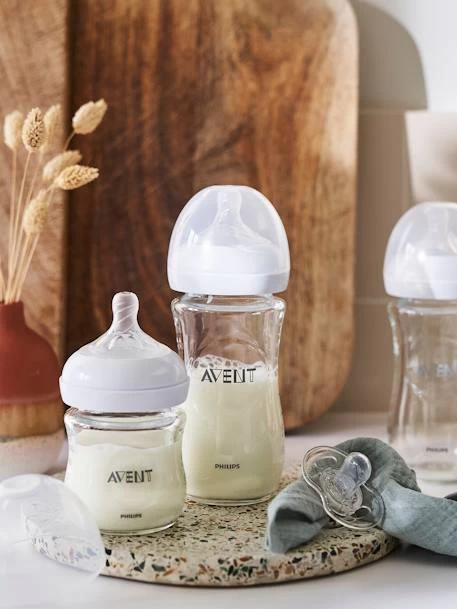 Kit Nouveau-né : 3 Biberons En Verre + Sucette Philips AVENT Natural Transparent - Philips Avent