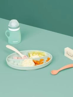 Kit Repas Silicone BABYMOOV Grow’Isy Vert/terracotta - Babymoov