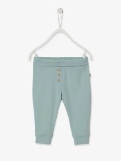 Legging Bébé En Maille Coton Stretch Vert Clair - Vertbaudet