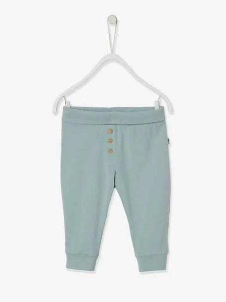 Legging Bébé En Maille Coton Stretch Vert Clair - Vertbaudet