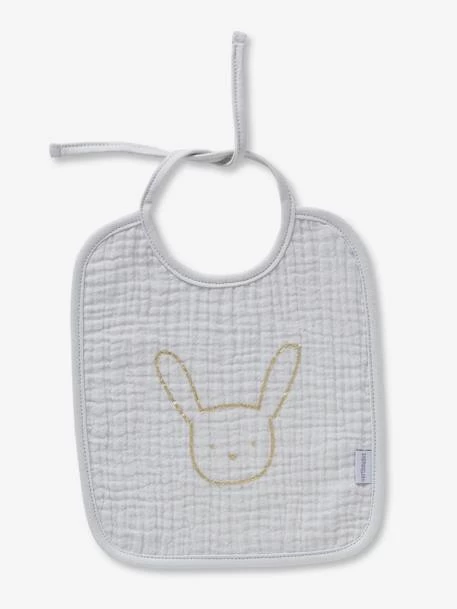 Les 3 Bavoirs à Liens En Gaze De Coton Blanc/gris - Vertbaudet – Image 2