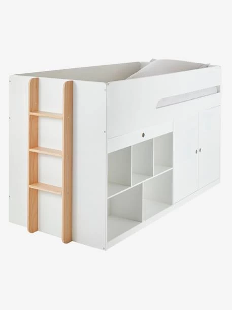 Lit Mi Hauteur Avec Bureau Coulissable Combiné CAMELEO Blanc Mate - Vertbaudet – Image 5